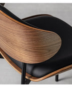 Luxus Designer Esszimmerstuhl aus Leder – Minimalistischer moderner Dining Chair ohne Armlehnen für Wohnzimmer &amp; Essbereich 