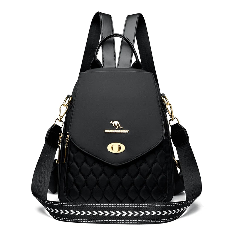 KMFFLY Damen Rucksack im Retro-Design – Modischer Lederlook Backpack für Schule, Reise & Alltag, trendiger Frauen Rucksack mit großer Kapazität