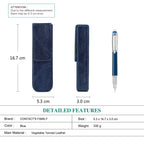 Echtes Leder Füllfederhalter-Etui mit 2 Fächern – Elegantes Pen Case für Reisen, Büro & Schule