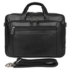 MUNUKI Herren Aktentasche aus echtem Crazy-Horse-Leder – Große Business & Office Leder-Briefcase für 17 Zoll Laptop, Portfolio & Arbeitsunterlagen
