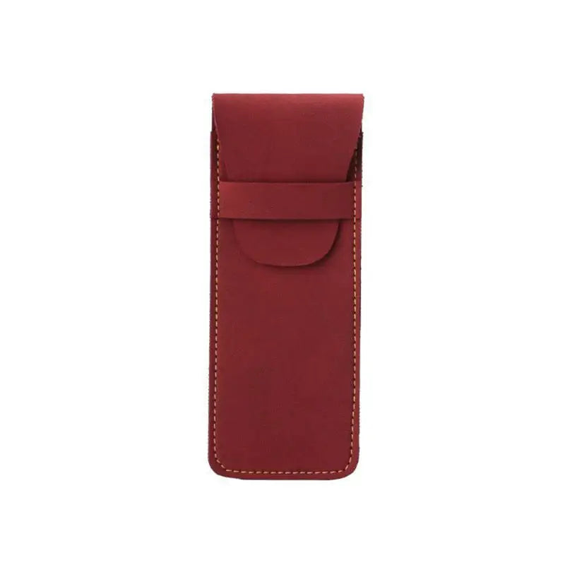 Vintage Leder Optik Stifteetui – Estuche para bolígrafos compacto para escuela, oficina y negocios | Mini Schreibwaren Organizer para mujeres y hombres 