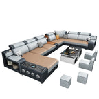 Designer Luxus Ledersofa – Modernes, erweiterbares Center-Seater & Sectional Sofa aus Echtleder für exklusive Wohnräume