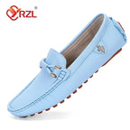 YRZL Herren Loafer Slip-On – Atmungsaktive Moccasins aus PU Leder in Weinrot, bequeme Driving Shoes bis Größe 48