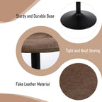 Ralex-Chair Barhocker 3er Set – Höhenverstellbare 360° Dreh-Barstühle aus PU-Leder mit Rückenlehne, moderne Thekenstühle für Küche & Bar