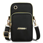 Damen Mini Crossbody Tasche – Vertikale Handy Umhängetasche mit Reißverschluss & Handschlaufe, Praktische Alltagstasche