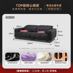 Designer Elektro-Ledersofa mit Schlaffunktion – Großes, verstellbares Luxus Sofa aus Rindsleder, ausziehbar &amp; individuell konfigurierbar 