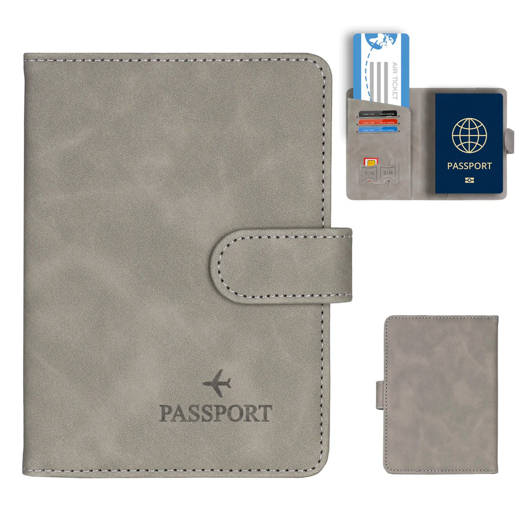 TRASSORY Reisepasshülle mit RFID-Schutz – Schlanke PU-Leder Passport Wallet mit Kartenfächern für Damen &amp; Herren
