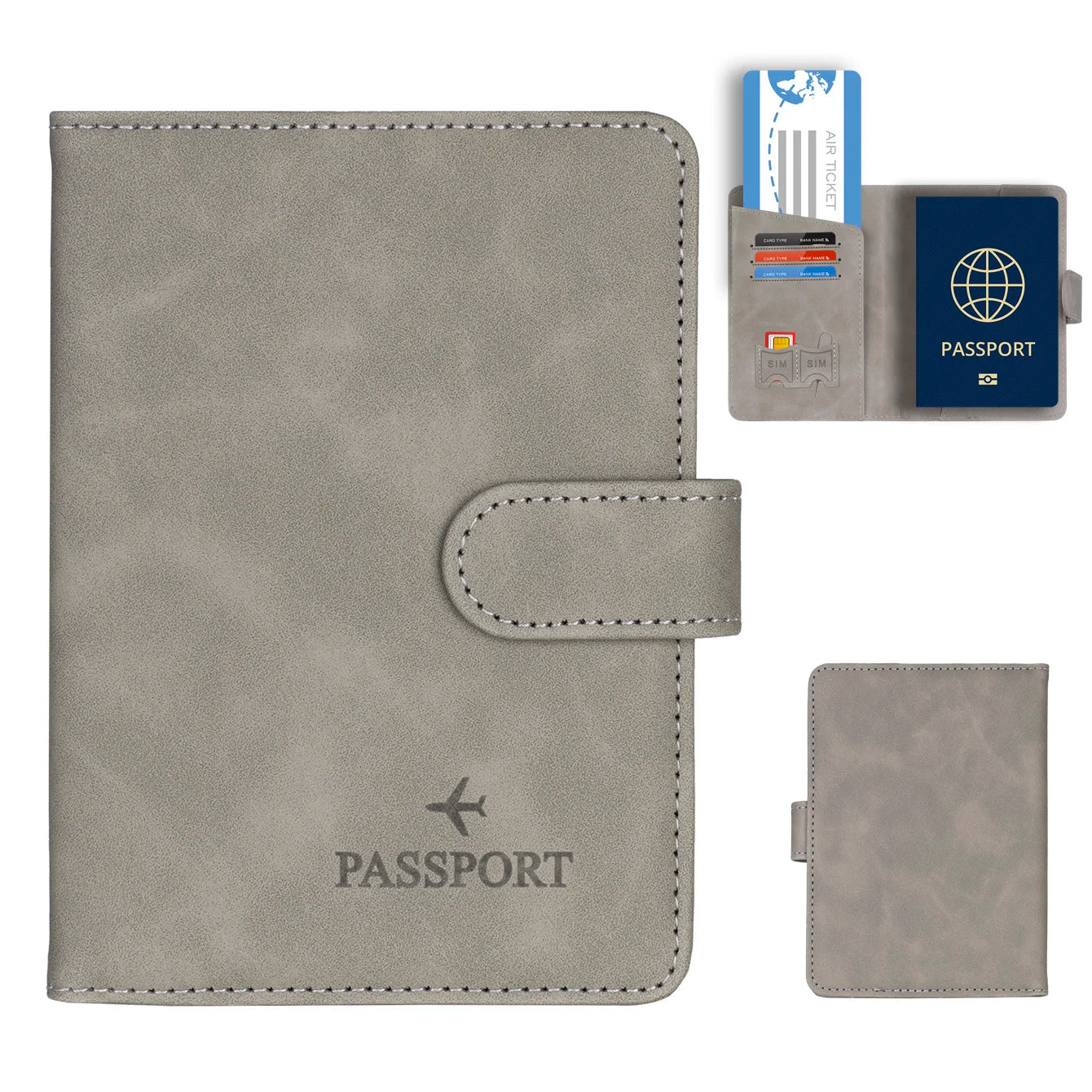 TRASSORY Reisepasshülle mit RFID-Schutz – Schlanke PU-Leder Passport Wallet mit Kartenfächern für Damen & Herren