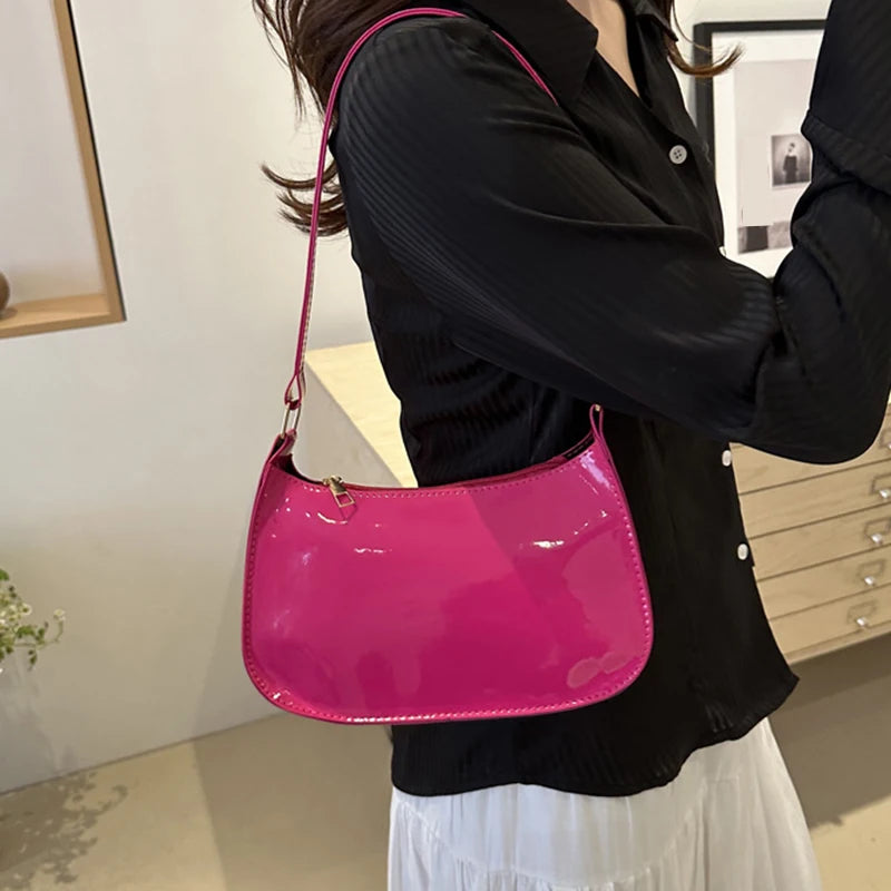 Yogodlns Retro PU-Leder Schultertasche – Modische Damen-Handtasche im Casual Hobo-Style