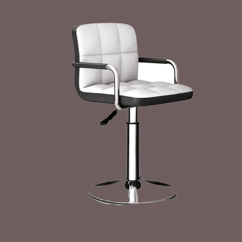 Designer Leder Barhocker in Schwarz – Moderner minimalistischer Barstuhl, ergonomisch & komfortabel für Bar, Schlafzimmer und Gewerbe