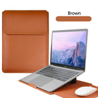 Funda de piel sintética para portátil – Funda impermeable con función atril para MacBook de 13 a 16 pulgadas, HP, Lenovo, Samsung 