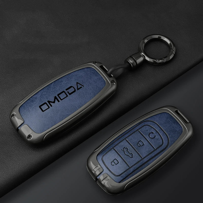 Funda de cuero de metal premium para coche Chery Omoda - Funda para llave para Omoda C5, E5, C9, Omoda 5 y 9 (EV y PHEV 2024-2025)
