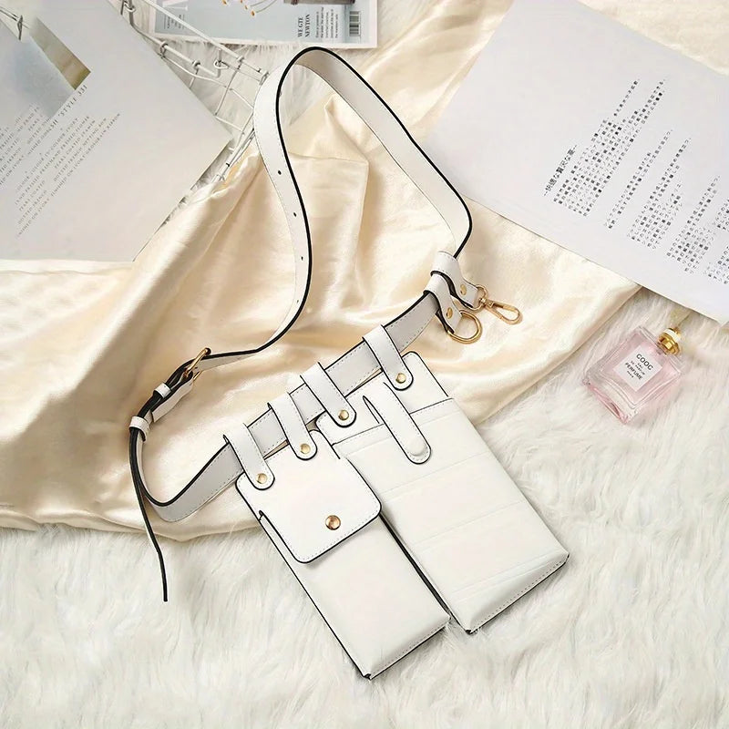 Damen PU-Leder Bauchtasche – Luxus Fanny Pack & Crossbody Belt Bag, Casual Gürteltasche für Frauen