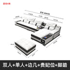 Modernes Luxus Ecksofa en Leder – Canapé multifonctionnel en forme de L, canapé d'immersion design minimaliste pour femmes de style