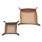 Nordische PU Leder Ablageschale 25 × 25 cm – Faltbare Design-Aufbewahrung für Schmuck, Kosmetik & Schlüssel