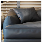 Canapé-lit en cuir minimaliste moderne – Design italien-nordique pour les femmes, canapé de salon luxueux en forme de L 