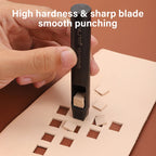 WUTA Basic Rechteck Lederstanzer – Quadratischer & Oblonger Hohlstanzer aus Carbonstahl für Gürtel, Riemen & Uhrenarmbänder