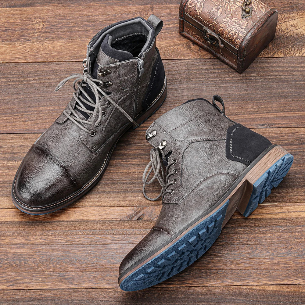 hecrafted Herren Ankle Boots AL605 – Western Lederstiefel für Männer, Größen 7–13, Frühling & Herbst