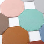 Moderne Untersetzer aus Kunstleder – Stilvolle Getränkeunterlagen für Kaffee, Tee & Wasser | Dekorative Tischsets im Leder-Look