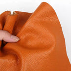 Honigoranges Top-Layer Rindsleder mit Lychee-Prägung – Weiches Echtleder 1,5 mm für Sofa, Kopfteil, Taschen &amp; Polster