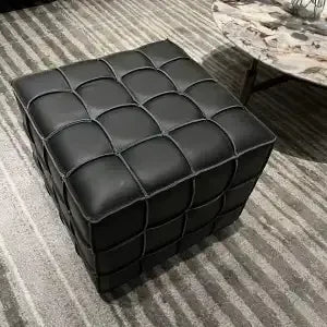 Puzzle Cube Sitzhocker aus PU-Leder – Light Luxury Ottoman & Schuhwechsel-Hocker, platzsparendes Design für Wohnzimmer & Flur