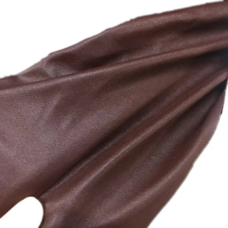 Dünnes weiches Kunstleder Meterware – Elastischer PU-Lederstoff mit Schafprägung für Kleidung, Taschen & DIY Nähprojekte