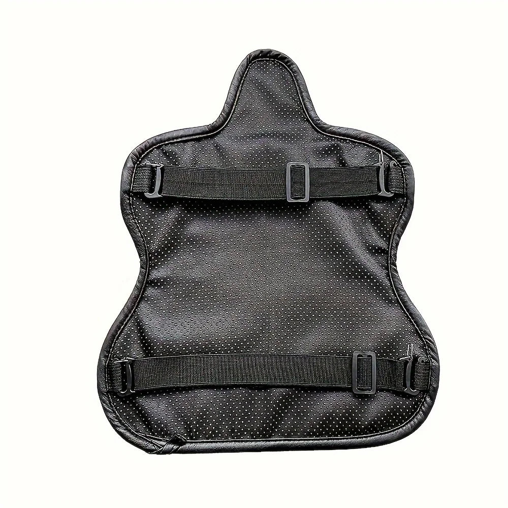 Motorrad Gel Sitzkissen aus Leder – Großes 3D-Waben-Sitzpolster mit Stoßdämpfung & Atmungsaktivität