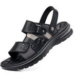 CINESSD Herren Sommer Sandalen – Air Cushion Slipper aus Lederoptik, weiche Sohle, Outdoor & Beach Schuhe für junge Männer