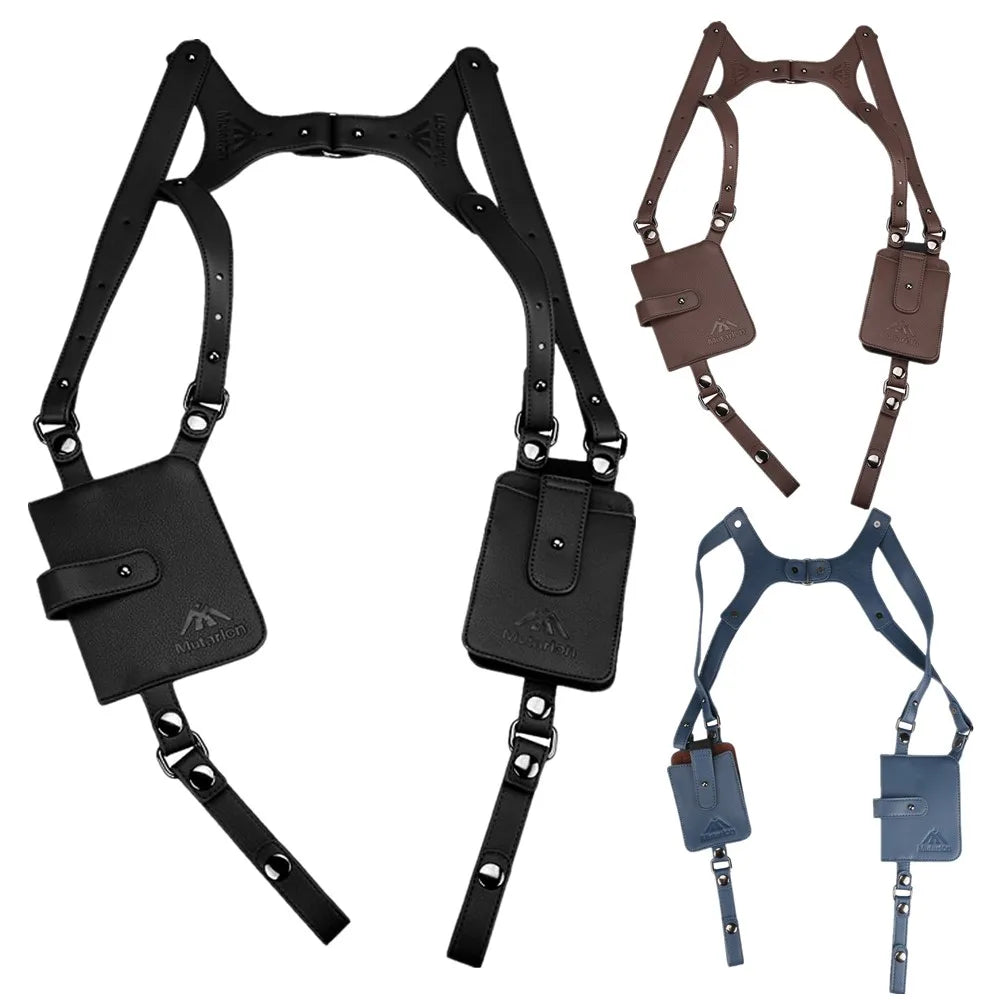 PU-Leder Schulterholster Tasche – Anti-Diebstahl Unterarm Holster für Handy, Geldbörse &amp; Outdoor Aktivitäten 