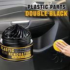 Car Interior & Plastic Scratch Remover Wax – Kunststoff- & Leder-Reparaturwachs für Auto Innenraum, Kratzerentferner & Tiefschwarz-Glanz