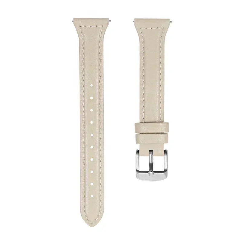 Brazalete de cuero delgado para Samsung Galaxy Watch y Huawei Watch – Brazalete elegante para reloj inteligente de 20 mm y 22 mm para deportes y etiquetas 
