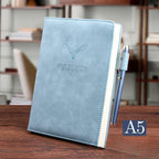 Luxuriöses A5 Leder-Notizbuch – Personalisierbar, 200 Seiten, Ideal für Business & Meetings