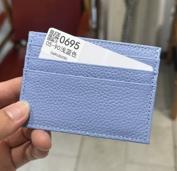 Personalisierter Leder Kartenhalter mit Initialen – Slim Wallet aus echtem Rindsleder für Damen & Herren