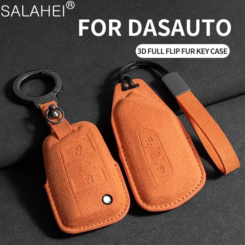 Wildleder Autoschlüssel Hülle para VW, Skoda y SEAT - Funda para llave premium para Passat B8, Tiguan MK2, Golf 8, Octavia A7/A8 y Leon MK4 