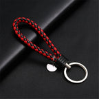 13 cm geflochtener PU-Leder Schlüsselanhänger – Farbiger Keyring für Damen &amp; Herren, modisches Auto- &amp; Taschen-Accessoire mit Metallring
