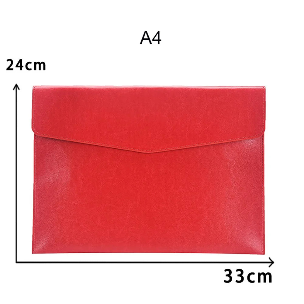 A4 / A6 Leder Dokumentenmappe aus PU-Leder – Eleganter File Folder & Organizer für Schule, Büro & Verträge
