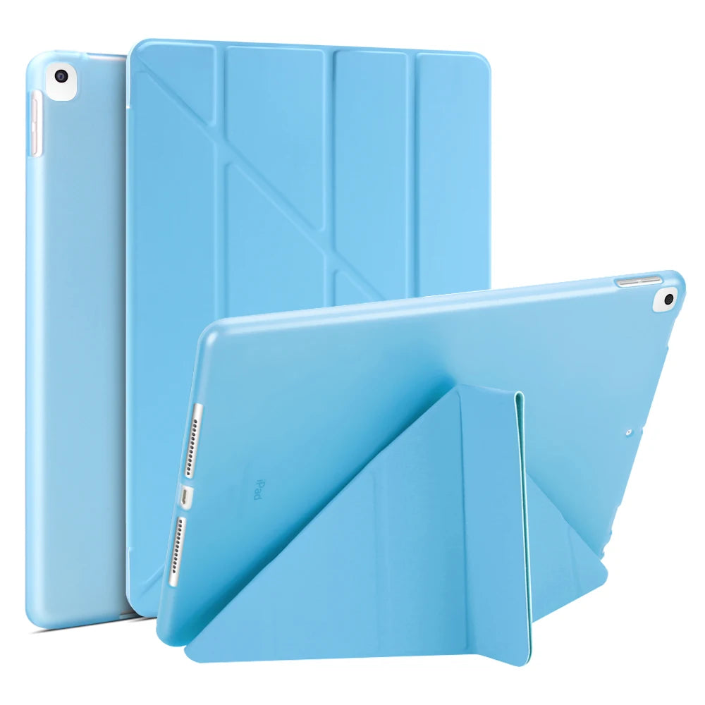 Premium Leder iPad Hülle mit Silikon-Backcover – Slim Smart Case mit Auto Wake/Sleep & Standfunktion für iPad 9.7–10.9 Zoll