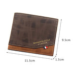 Kurze Herren Geldbörse – Slim Wallet mit Münzfach, Photofach &amp; Kartenhaltern aus Frosted PU-Leder