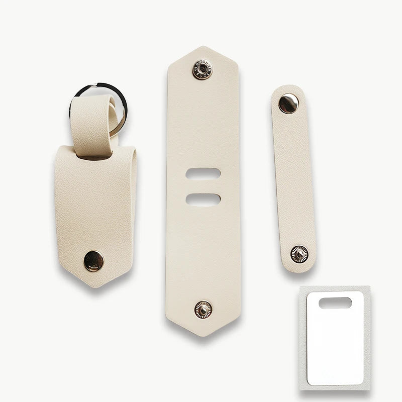 Personalisierter Leder-Schlüsselanhänger mit Foto & Gravur – Individueller Keyring mit Lasertext, emotionales Geschenk für Familie, Freunde & Partner