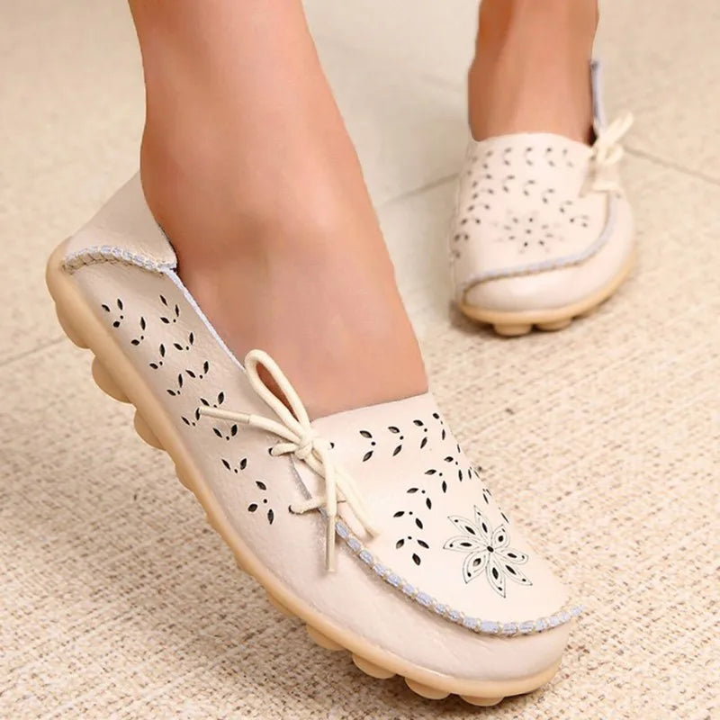 HAJINK Damen Flats 2025 – Ballerines véritables avec chaussures de course, chaussures plates à enfiler pour les loisirs, chaussures décontractées élégantes pour femmes 