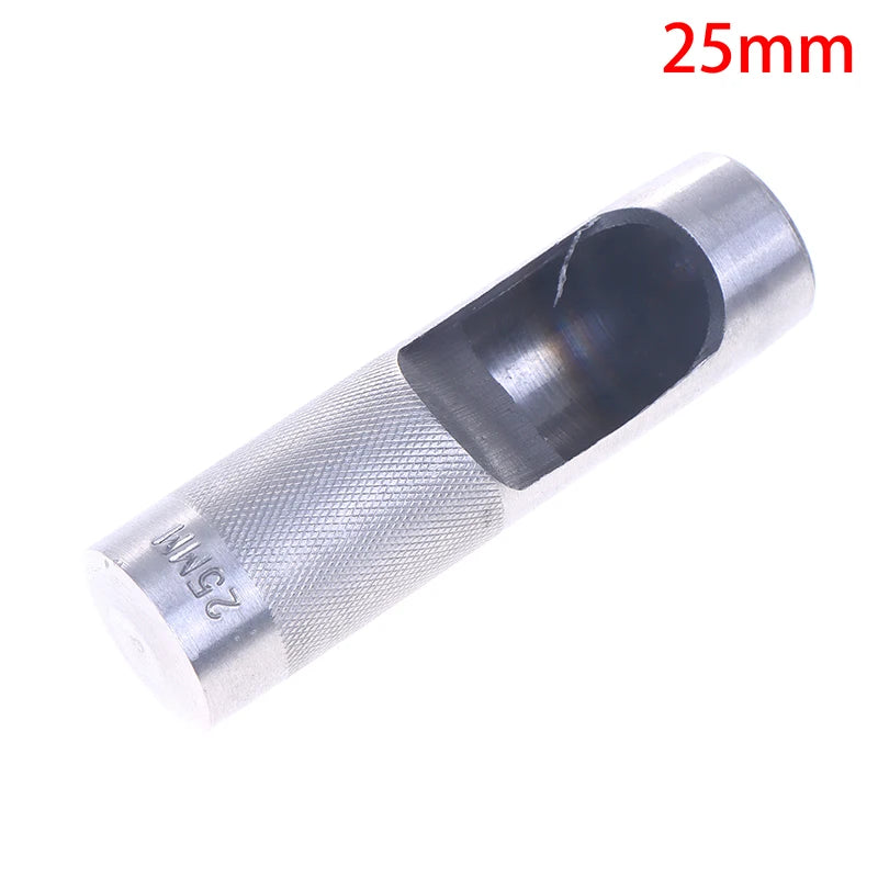 Rundloch Leder Stanze 3–25 mm aus Stahl – Präziser Hohl-Lochstanzer für Leder, Kunststoff, Gummi & Dichtungen (DIY Werkzeug)
