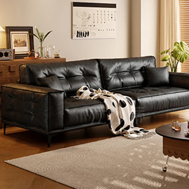 Designer Luxus Ledersofa in Braun – Oversize L-Form Wohnlandschaft für stilvolle Wohnzimmer & exklusive Villen