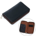 Leder Stifteetui mit Reißverschluss – Multifunktionale Organizer-Tasche mit Kartenfach für Füllfederhalter & Business-Schreibwaren