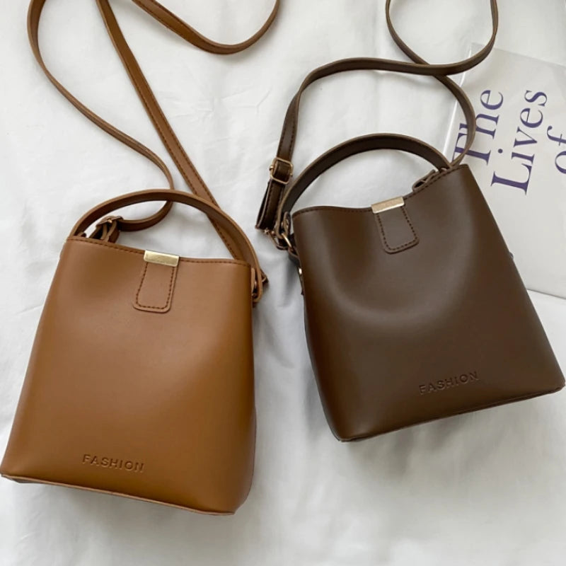 STACEYO Sac à main en cuir PU pour femme – Sac fourre-tout décontracté et sac à bandoulière, petit sac seau pour femme, noir 