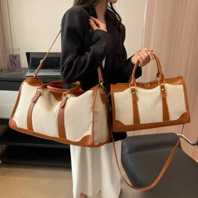 Große Damen Travel Bag 2025 – Modische Schulter- &amp; Reisetasche mit Reißverschluss, leichte Commuter Handtasche mit großem Fassungsvermögen 