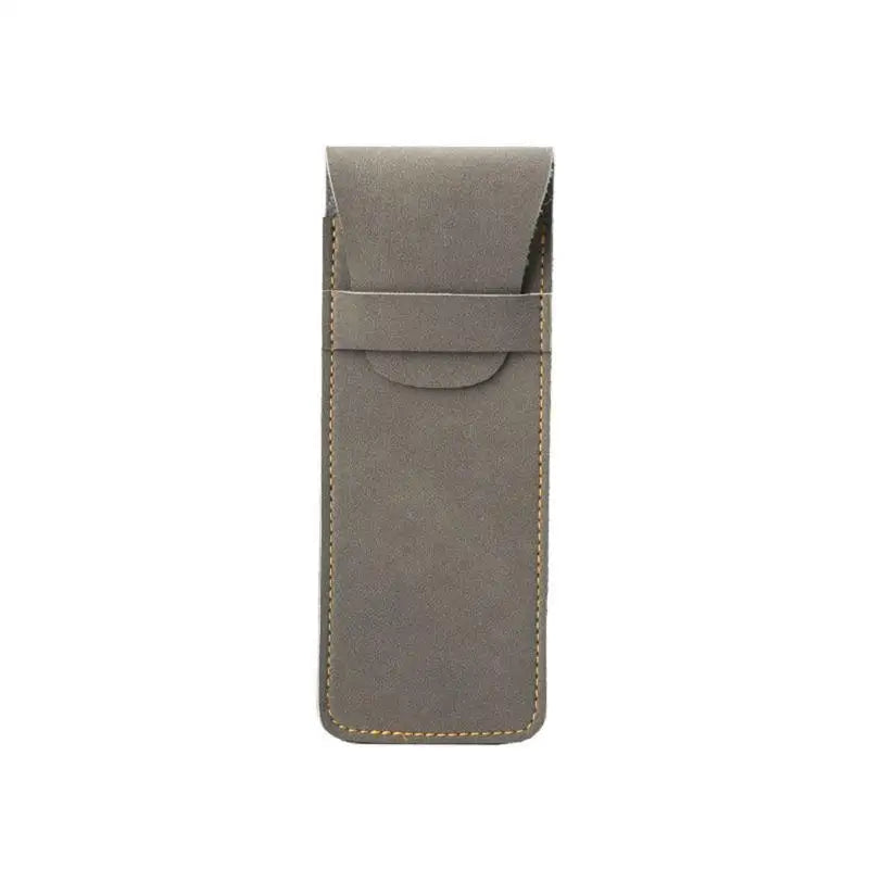 Vintage Leder Optik Stifteetui – Estuche para bolígrafos compacto para escuela, oficina y negocios | Mini Schreibwaren Organizer para mujeres y hombres 