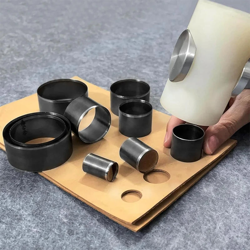 30-teiliges Rundlochstanzen Set 1–50 mm mit Aufbewahrungsbox – Hohlstanzer aus Carbonstahl für Leder & Handwerk