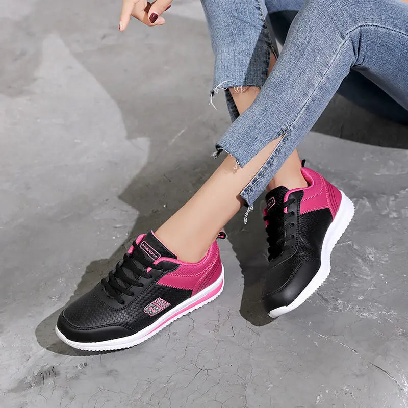 Damen Running & Freizeit Sneaker – Atmungsaktive Mesh Sportschuhe mit rutschfester Sohle, leichte Trainings- & Tennis-Schuhe für Frühjahr & Herbst