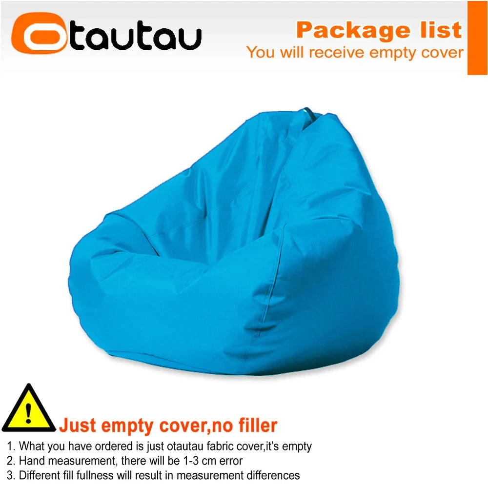 OTAUTAU Outdoor Bean Bag Bezug wasserdicht – Oxford Sitzsack-Hülle ohne Füllung für Garten, Strand, Camping & Pool (DD022)
