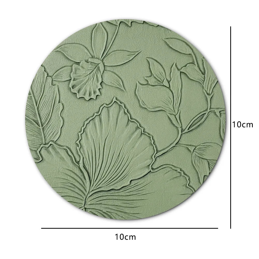 Runder Leder Untersetzer – Rutschfest, hitzeisolierend & wasserdicht im Light-Luxury Design für Büro & Couchtisch